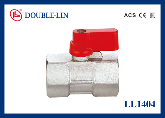 O bronze fêmea fêmea Mini Ball Valve With Nickel de 25 barras de X chapeou
