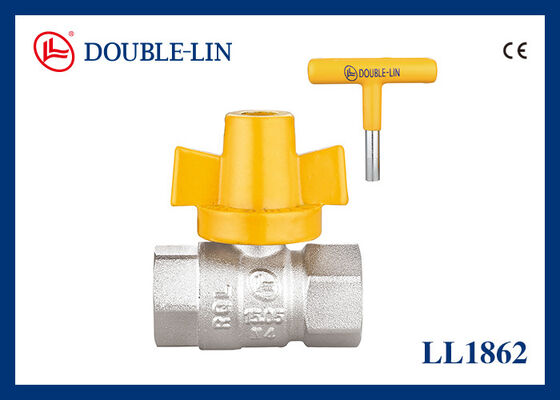 Garrafa trancada válvulas de gás de latão feminina X feminina 5 Bar 1/2 polegada de fios longos