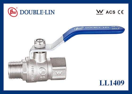 1 "Longo fio de 25 baras DZR Válvula de esfera masculina X feminina