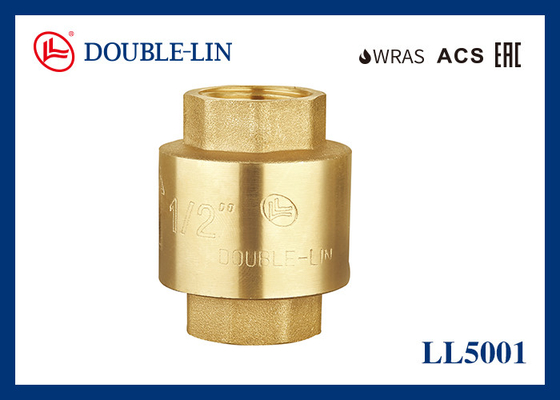 Válvula de retenção de mola de latão fêmea × fêmea com rosca ISO228 1 1/4