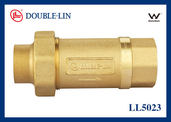 Válvula de retenção dupla em latão 3/4"×3/4" Rosca DIN259 16 Bar 120°C