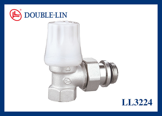 Tipo de ângulo válvula de radiador manual DIN259 Filamento 32°F a 248°F Temperatura de trabalho Tamanho 1/2" a 3/4"