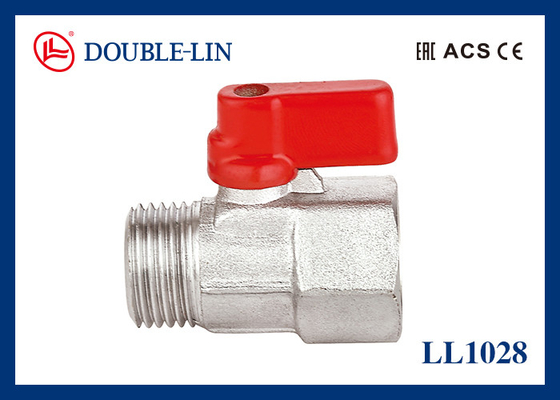 O bronze fêmea Mini Ball Valve With Nickle de 25 barras do homem X chapeou