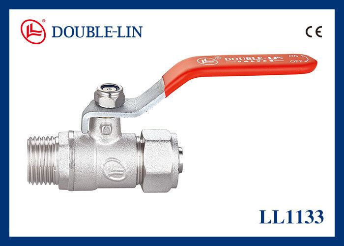 Conexão de tubos 1 1 4 válvula de esfera de latão manobra de alavanca plana