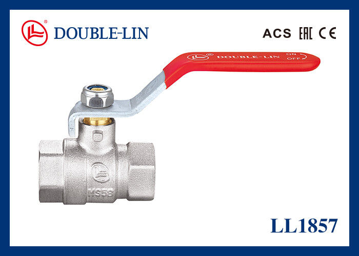 Flow total Fêmea / Fêmea 1 2 válvula de esferas de latão manobra de alavanca plana