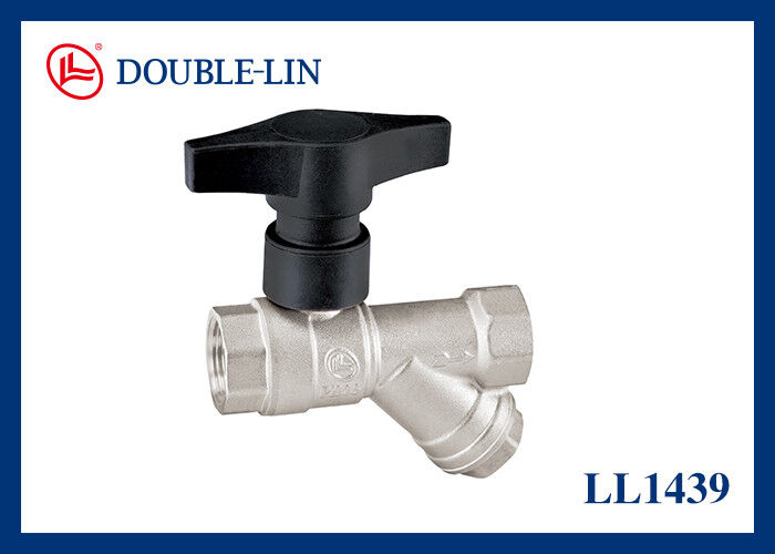 PTFE Seat High Handle Filter 1 1 2 válvula de esferas de latão para operação suave