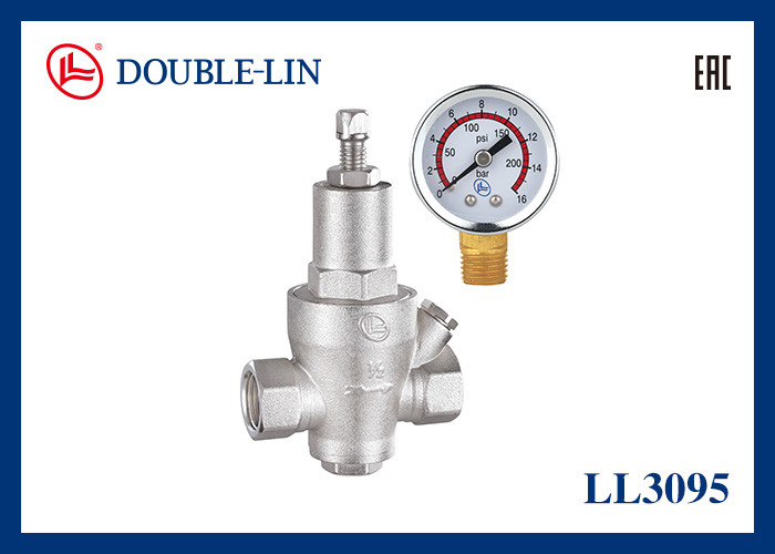 16 Bar Brass Pressure Reducing Valve 1/2" a 2" 32°F a 176°F Temperatura de Trabalho BS2779 Filamento