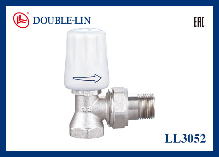 Válvula de radiador de ângulo 1/2 " 3/4 " Tamanho BS2779 Filamento de 32 ° F a 248 ° F Temperatura de trabalho